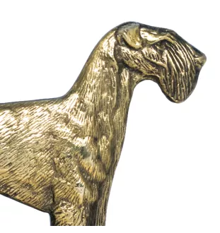 Airedale Terrier, Waterside Terrier, Bingley Terrier - plaque d'adresse avec chien, plaque de nom en laiton, plaque de porte personnalisée avec le nom de la marque Art-Dog