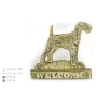 Airedale Terrier, Bingley Terrier - a door sign with a dog, a brass welcome plaque, a unique sign with the inscription Welcome from the Art-Dog brand