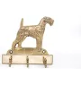 Airedale Terrier, Waterside Terrier, Bingley Terrier - porte-clés avec chien, support en laiton pour accessoires pour chiens, élégante décoration pour le couloir de la marque Art-Dog