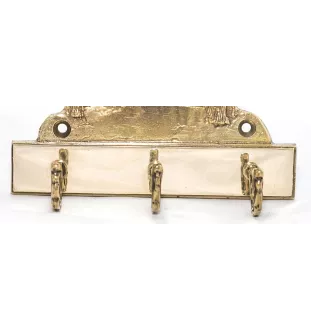 Airedale Terrier, Bingley Terrier - key holder with a dog, brass handle for dog accessories, an elegant decoration for the hallway from the Art-Dog brand.