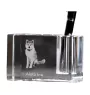 Akita, Akita Inu - Stifthalter, Kristallorganizer mit Hundefoto, einzigartige Schreibtischdekoration der Marke Art-Dog