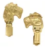 Airedale Terrier, Waterside Terrier - Brosche mit Clip, vergoldeter Startnummernhalter, elegante Hundeaustellungsnadel der Marke Art-Dog