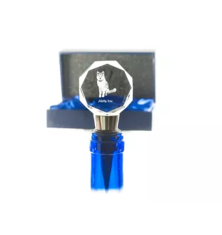 Akita, Akita Inu - Bottle stopper, crystal wine stopper with photo, personalised gift for bartender by Art-Dog brand