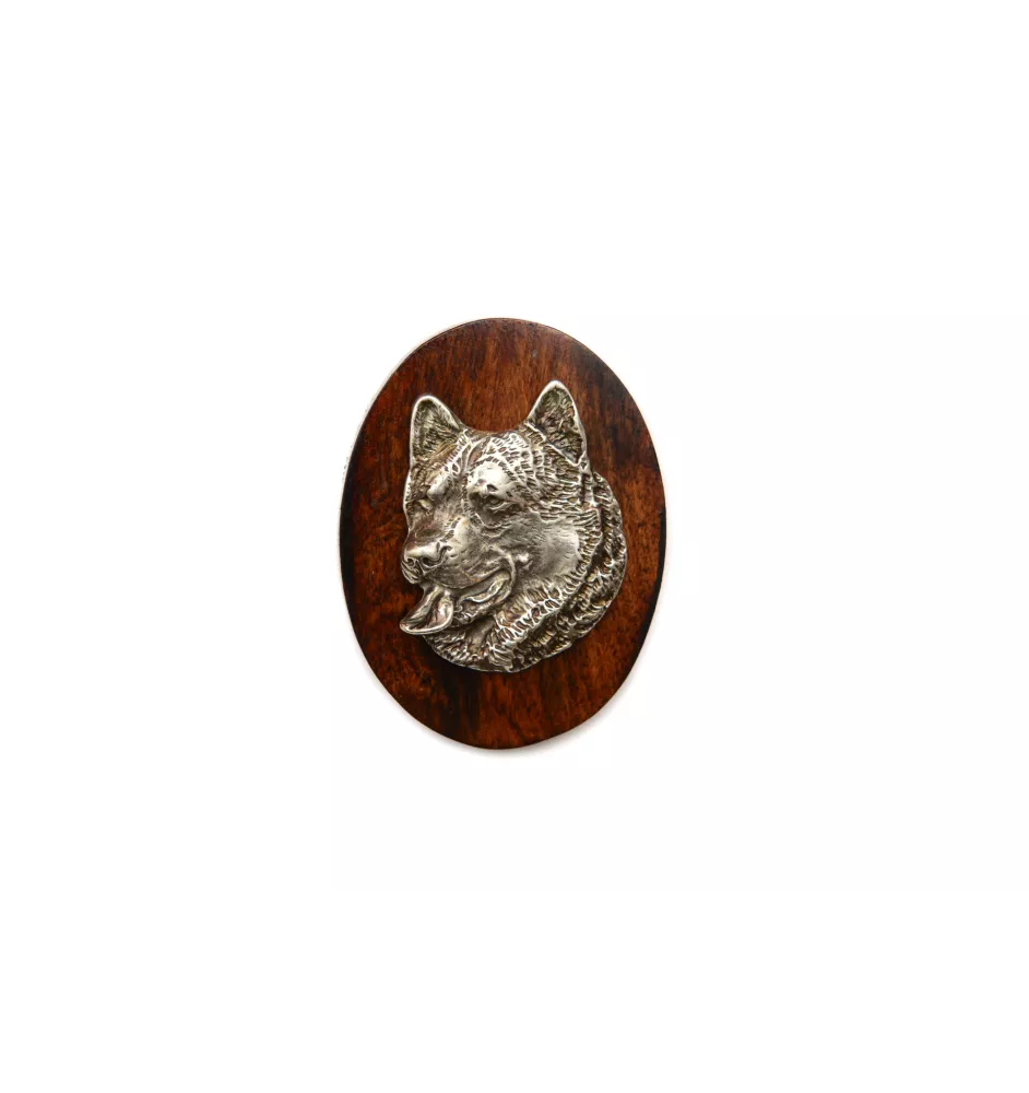 Alaskan Malamute, Alaskischer Malamute - Hundeausstellungsbrosche, Startnummernclip, Hundeanstecker von Art-Dog