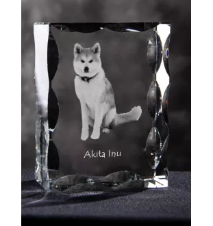 Akita, Akita Inu - cristal avec photo de chien, statuette en verre avec photo, cadre exceptionnel avec photo de la marque Art-Dog