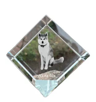 Akita kostka kryształowa z psem Art-Dog