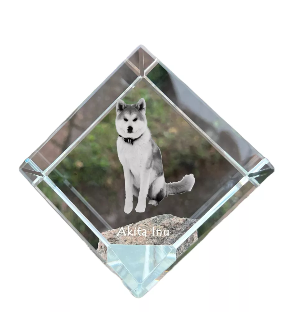 Akita kostka kryształowa z psem Art-Dog