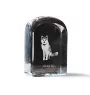 Akita, Akita Inu - crystal cube with a photo, photo of a dog in crystal, cubic paperweight from Art-Dog brand