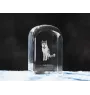 Akita, Akita Inu - un cube de cristal avec une photo, une photo de chien dans le cristal, un presse-papiers cubique de la marque Art-Dog