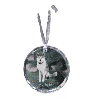 Akita, Akita Inu - boule de Noël en cristal avec une photo, photo de chien dans le cristal, décoration personnalisée pour sapin de Noël de la marque Art-Dog