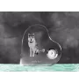 Akita zegar w kształcie serca z psem Art-Dog