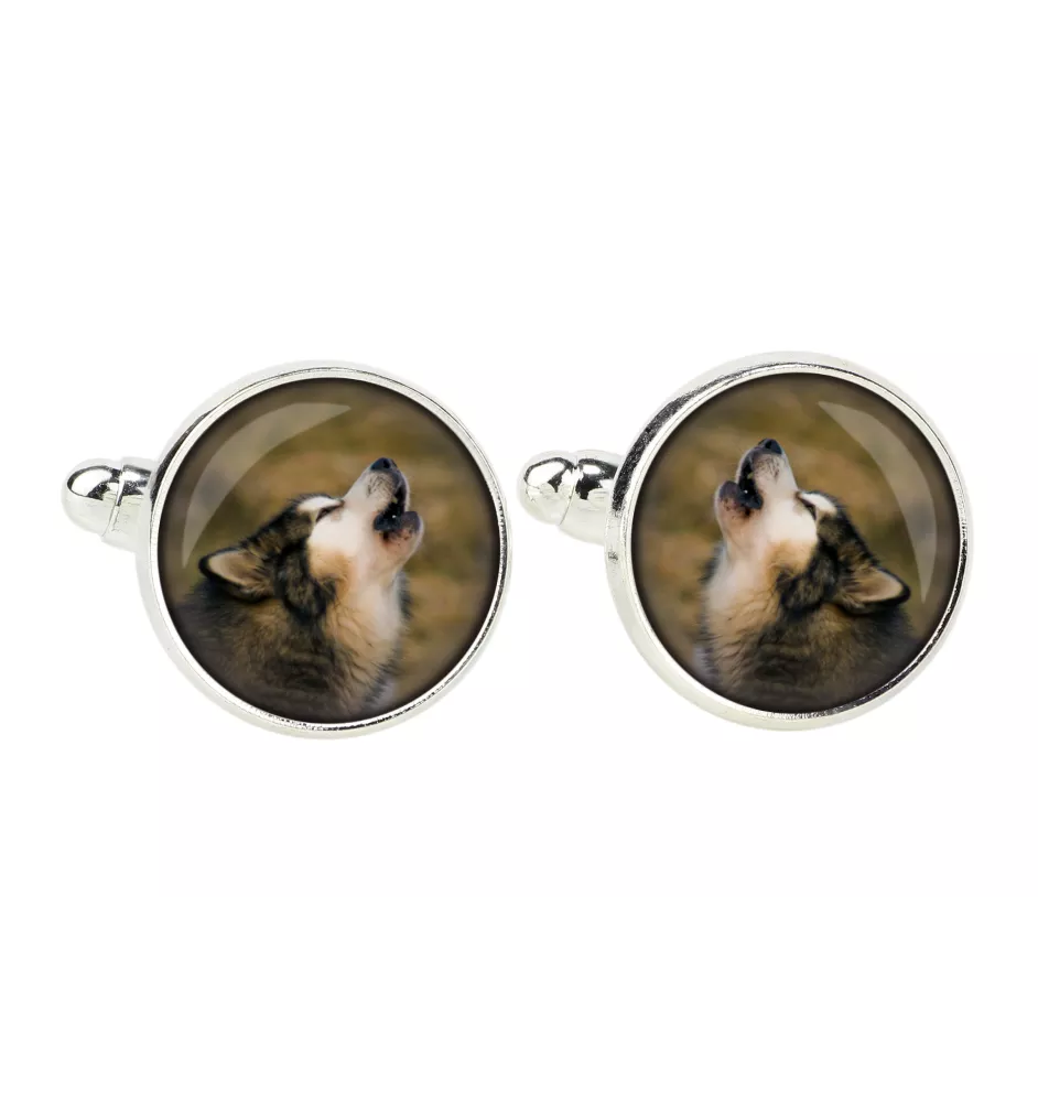 Malamute de l'Alaska - boutons de manchette, décoration de chemise, pendentif de chemise de la marque Art-Dog