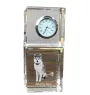 Akita, Akita Inu - montre en cristal avec photo, photo de chien dans un cristal, horloge de bureau personnalisée de la marque Art-Dog