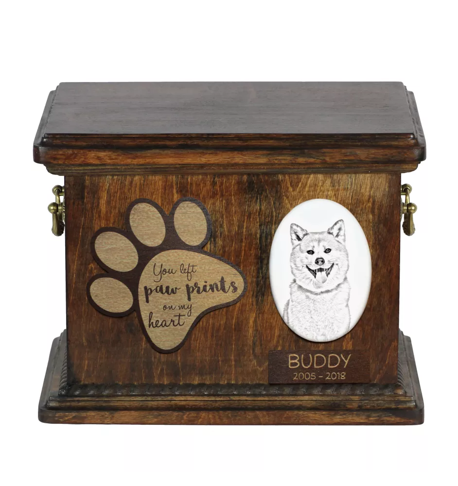 Akita, Akita Inu - urn for dog ashes, personalized urn with a photo, dog photo urn by Art-Dog