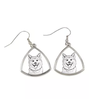 Akita, Akita Inu - boucles d'oreilles avec chien, boucles d'oreilles pendantes avec photo, bijoux personnalisés avec impression de la marque Art-Dog