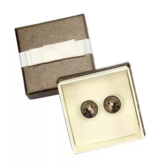 Alaskan Malamute - cufflinks in a box, handmade jewelry, product of the Art-Dog brand
