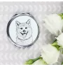 Akita, Akita Inu - miroir de poche avec chien, miroir personnalisé pour sac à main, miroir compact avec impression de la marque Art-Dog