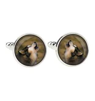 Alaskan Malamute, Alaskischer Malamute - Manschettenknöpfe in einer Schachtel, handgefertigter Schmuck, Produkt der Marke Art-Dog