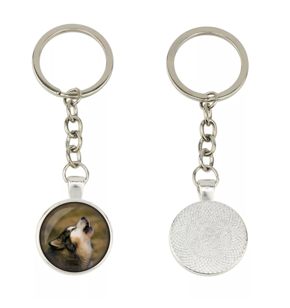 Alaskan Malamute - keychain in a box, own photo, keychain pendant from Art-Dog brand