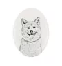 Akita, Akita Inu - une plaque commémorative avec une photo de chien, une plaque funéraire avec une impression, une plaque ovale personnalisée de la marque Art-Dog