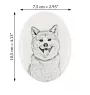 Akita, Akita Inu - Gedenktafel mit einem Foto eines Hundes, Grabplatte mit Druck, personalisierte ovale Platte der Marke Art-Dog