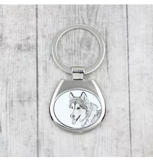 Malamute de l'Alaska - porte-clés avec chien, porte-clés imprimé, breloque personnalisée de la marque Art-Dog