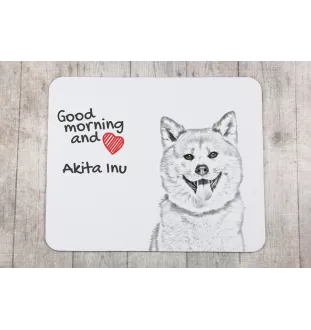 Akita, Akita Inu - mouse pad with print, personalized dog-themed mouse pad, unique gadget for an office worker by Art-Dog brand