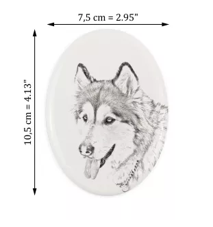 Alaskan Malamute płyta nagrobna ze zdjęciem psa Art-Dog