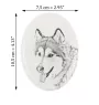 Alaskan Malamute, Alaskischer Malamute - Gedenktafel mit einem Foto eines Hundes, Grabplatte mit Druck, personalisierte ovale Platte der Marke Art-Dog