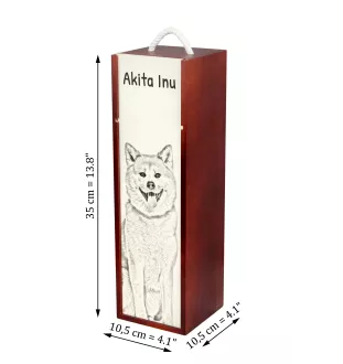 Akita pudełko na wino z psem Art-Dog