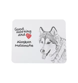 Alaskan Malamute, Alaskischer Malamute - Mauspad mit Druck, personalisiertes Mauspad mit Hund, einzigartiges Gadget für Büroangestellte von Art-Dog.