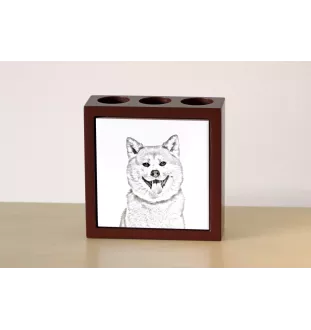 Akita, Akita Inu - pen holder with a dog, desk organizer with a print, personalized desk decoration from the Art-Dog brand.