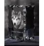 Alaskan Malamute - crystal with a picture of a dog, glass statuette with a picture, unique frame with a picture from Art-Dog brand