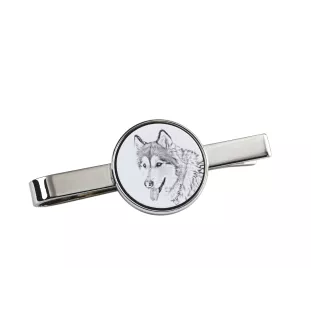 Alaskan Malamute - tie clip with a dog, personalized tie clip, a unique gift for a man from the Art-Dog brand