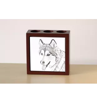 Malamute de l'Alaska - porte-stylo avec chien, organiseur de bureau avec impression, décoration de bureau personnalisée de la marque Art-Dog