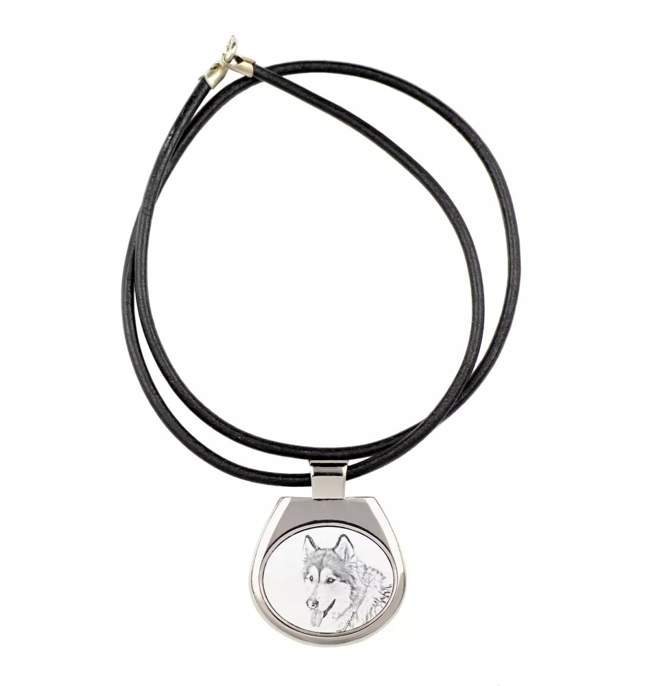 Alaskan Malamute - dog necklace, personalized pendant with a photo, unique necklace for women and men by Art-Dog brand