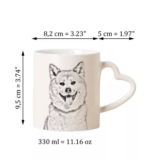 Akita, Akita Inu - tasse avec chien, une tasse adorable avec une anse en forme de cœur, un cadeau universel de la marque Art-Dog