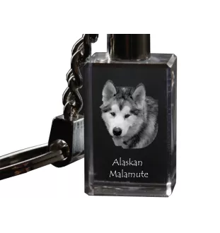 Malamute de l'Alaska - Porte-clés en cristal avec photo de chien, porte-clés lumineux, cadeau unique de la marque Art-Dog