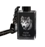 Alaskan Malamute - Crystal key ring with dog photo, illuminated key ring, unique gift by Art-Dog brand