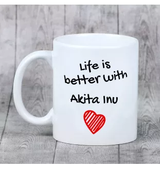 Akita, Akita Inu - cup with a dog, cup with a photo, personalized gift from the Art-Dog brand