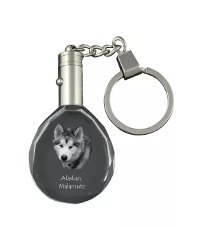 Malamute de l'Alaska - pendentif avec une photo de chien, porte-clés en cristal dans une boîte cadeau, un cadeau unique par Art-Dog