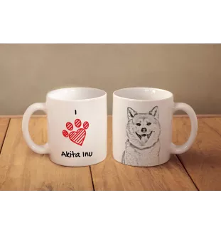 Akita, Akita Inu - tasse avec chien, une tasse adorable avec une illustration, un cadeau avec votre photo de la marque Art-Dog