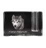 Malamute de l'Alaska - Porte-stylos, organiseur en cristal avec photo de chien, décoration de bureau unique par la marque Art-Dog