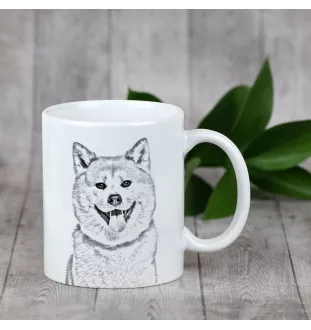 Akita kubek z psem Makes me happy Art-Dog