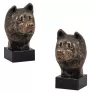 Akita, Akita Inu - Dog statue, bust on stone base, sculpture, trophy for dog show by Art-Dog brand
