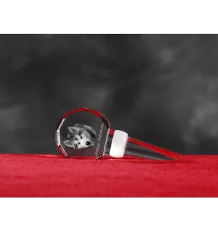Alaskan Malamute, Alaskischer Malamute - Kristallflaschenverschluss, einzigartiger Weinverschluss mit Foto, personalisiertes Geschenk für Sommelier der Marke Art-Dog