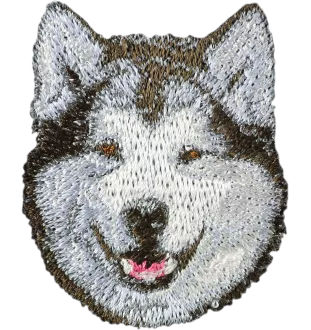 Malamute de l'Alaska - écusson en forme de chien, patch brodé, décoration unique pour sac à dos de la marque Art-Dog