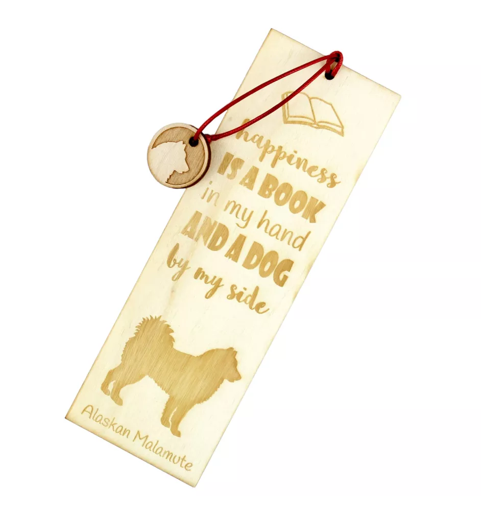 Alaskan Malamute - dog bookmark, personalized bookmark, dog gadget for Art-Dog brand readers