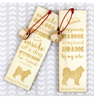 Alaskan Malamute, Alaskischer Malamute - Lesezeichen mit Hund, personalisiertes Lesezeichen, Hundeaccessoire für Leser der Marke Art-Dog