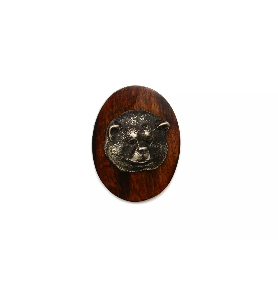 Akita broszka clipring drewniany Art-Dog